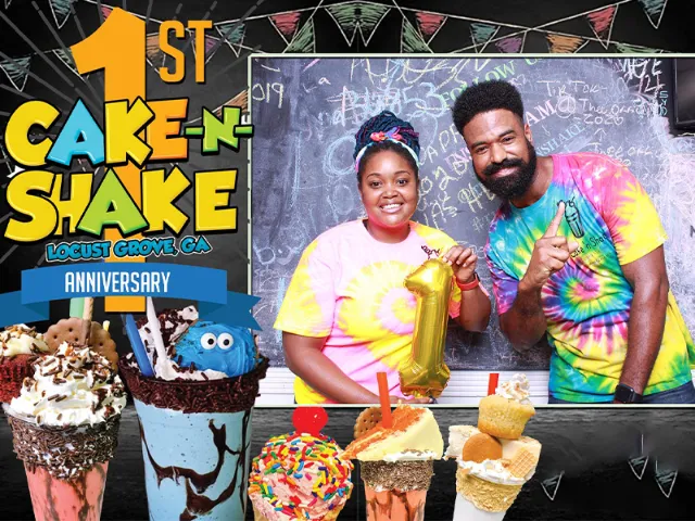 Community celebration in McDonough, GA featuring a photo booth experience